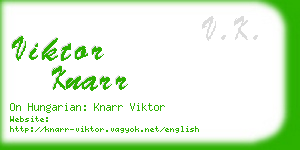 viktor knarr business card